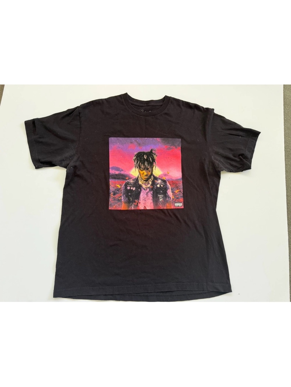 Juice Wrld Mens Black Legends Never Die Graphic Crew Neck T-Shirt Size L